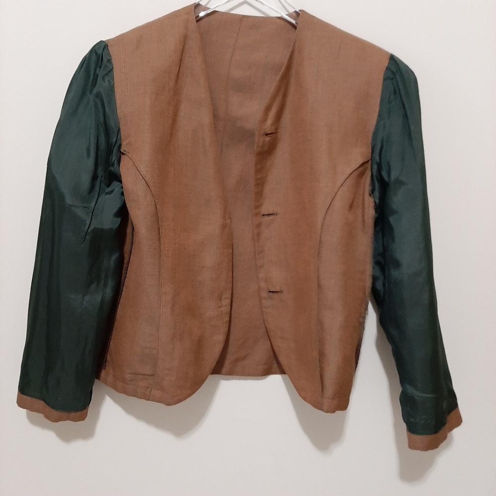 Giorgio Armani Flax Linen Viscose Made in Italy Blazer Size 12 - Picture 8 of 12